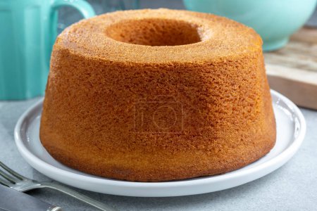 Photo for Delicious cornmeal cake, traditional Brazilian cake. - Royalty Free Image