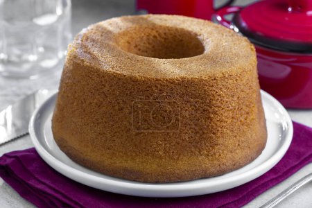 Delicious cornmeal cake, traditional Brazilian cake.