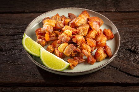 Photo for Pork rinds (torresmo), typical Brazilian food. - Royalty Free Image