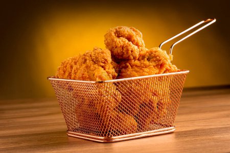 Photo for Breaded fried chicken basket. - Royalty Free Image