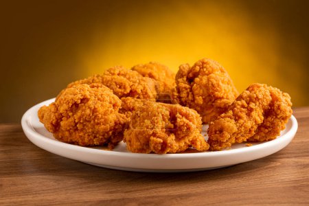 Photo for Crispy fried chicken on the plate. - Royalty Free Image