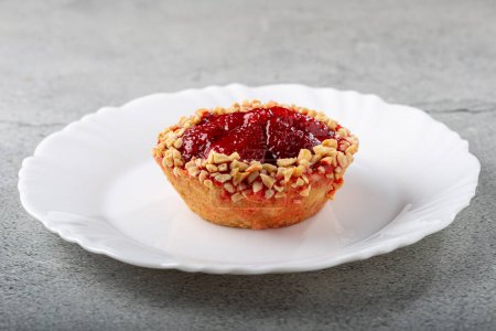 Photo for Delicious strawberry tartlet on the table. - Royalty Free Image