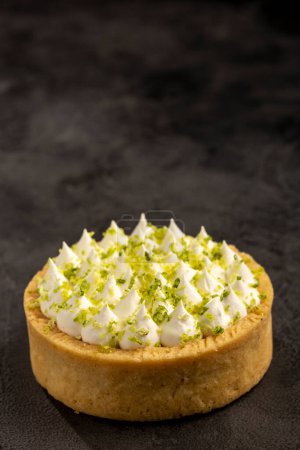 Photo for Tasty lemon tartlet on the table. - Royalty Free Image