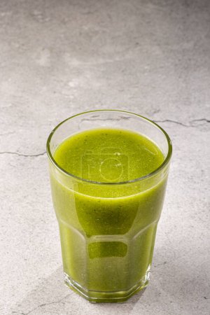 Photo for Healthy detox smoothie in glass cup. Detox drink. - Royalty Free Image
