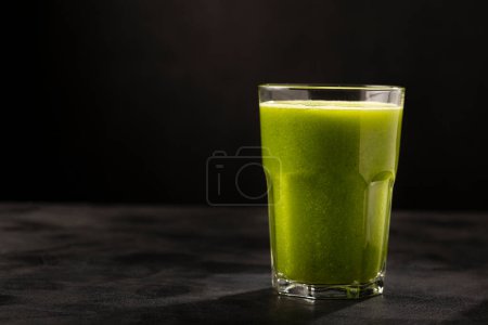 Photo for Healthy detox smoothie in glass cup. Detox drink. - Royalty Free Image