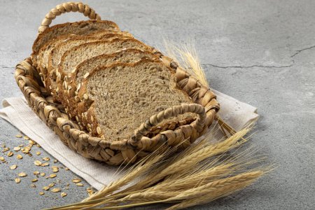 Photo for Wholemeal bread on the table. - Royalty Free Image