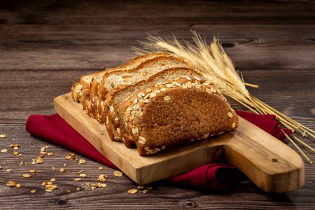 Photo for Wholemeal bread on the table. - Royalty Free Image