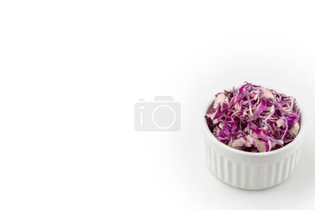 Photo for Sliced red cabbage isolated on white background - Royalty Free Image