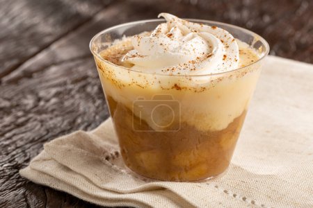 Photo for Banoffee. Banana dessert in the pot. - Royalty Free Image