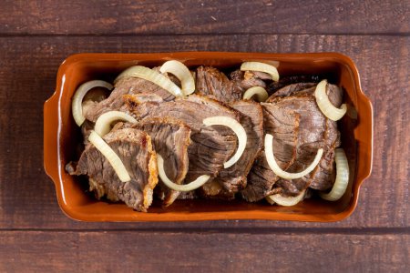 Photo for Carne de Sol. Traditional dish from the Brazilian Northeast. - Royalty Free Image