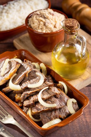 Photo for Carne de Sol. Traditional dish from the Brazilian Northeast. - Royalty Free Image