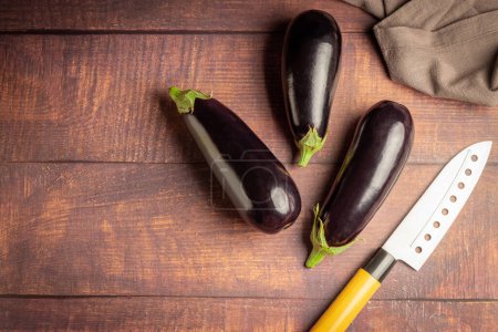 Photo for Fresh eggplants on the table. - Royalty Free Image