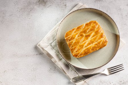Photo for Brazilian chicken pie. Small traditional chicken pie in Brazil. - Royalty Free Image