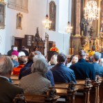 Neulengbach, Austria - March 31, 2024: people on the Easter mess in the local church