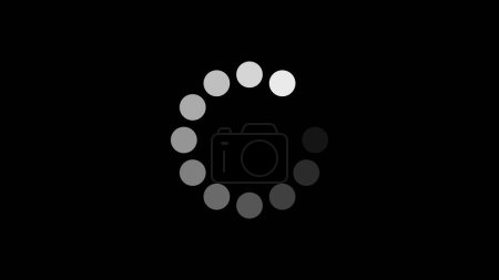 Foto de Cargando animación icono de círculo sobre fondo negro. Descargar Progress, Preloader Animation Web Design Template. Animación de bucle sin costura 4K - Imagen libre de derechos