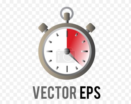 Illustration for Vector gradient gold stopwatch timer icon - Royalty Free Image
