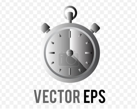 Illustration for Vector gradient gray stopwatch timer icon - Royalty Free Image