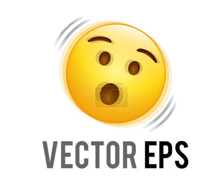 Illustration for Vector gradient scary,spooky, terrible character face icon - Royalty Free Image