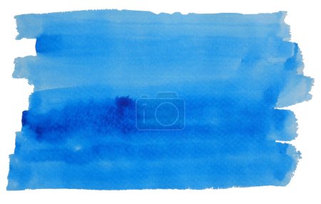 Abstract background and texture pattern blue color flow isolated on white background, Illustration watercolor hand draw and painted Poster 651635958