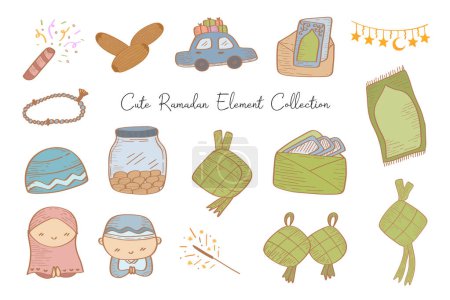 Cute Islamic Ramadan Element Collection