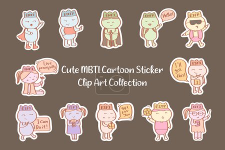 MBTI Cartoon Cute Sticker Collection