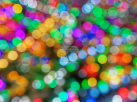 Foto de Abstracto Navidad luces bokeh xmas fondo multicolor telón de fondo - Imagen libre de derechos