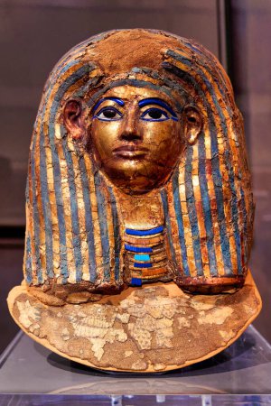 Égypte ancienne masque pharaon visage en or égyptien