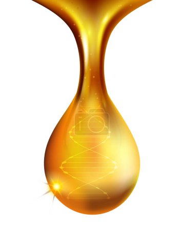 Photo for Oil Drop Isolated Liquid 3D Illustartion. - Royalty Free Image