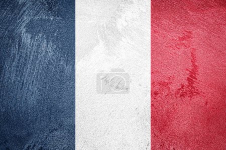 Photo for Flag of the France on a grunge vintage texture. - Royalty Free Image