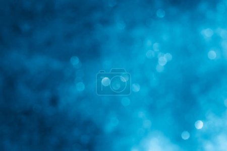 Turquoise lights abstract bokeh background. Blue lights.