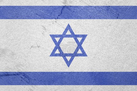 Photo for Israel flag on a grunge vintage texture background. - Royalty Free Image