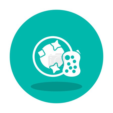 Illustration for Dish Sponge web icon, vector illustration - Royalty Free Image