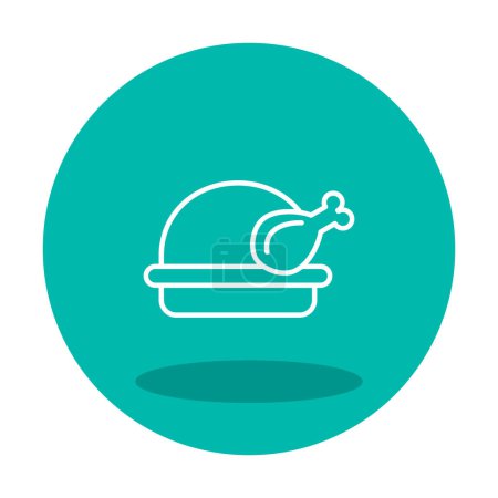 Illustration for Chicken icon vector illustration - Royalty Free Image