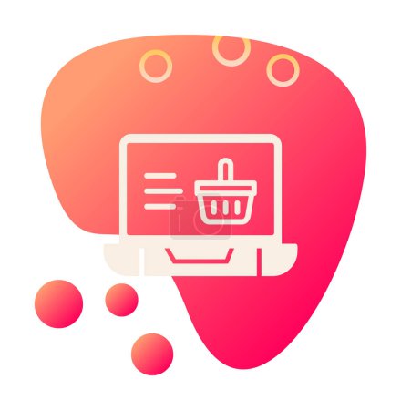 Illustration for Online shopping icon for your project - Royalty Free Image