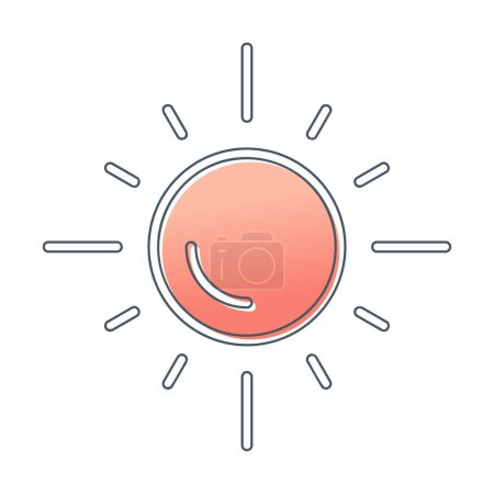 Illustration for Sun flat icon, vector illustration design - Royalty Free Image