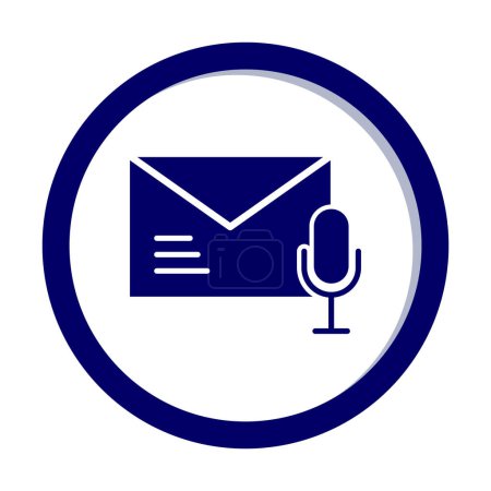 Illustration for Voice Mail icon, vector illustration - Royalty Free Image