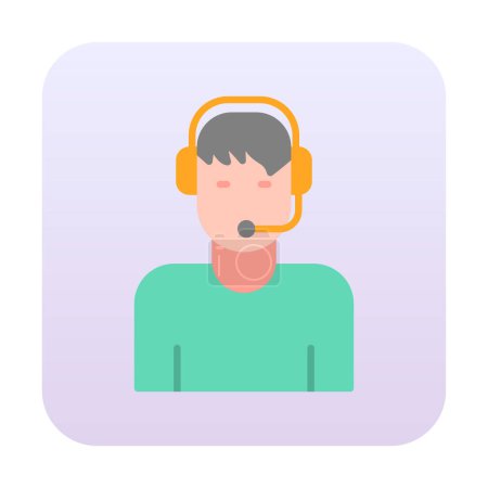 Ilustración de Operador icono de centro de llamadas, ilustración de vectores - Imagen libre de derechos