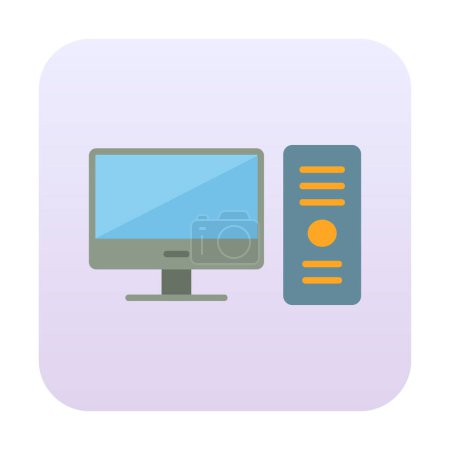 Ilustración de Diseño de iconos de computadora de escritorio, signo plano, vector e ilustración - Imagen libre de derechos