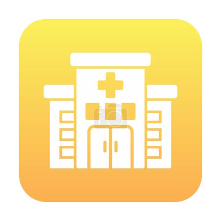 Illustration for Hospital building line  icon vector - Royalty Free Image