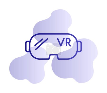 Ilustración de Vr gafas icono vector ilustración - Imagen libre de derechos