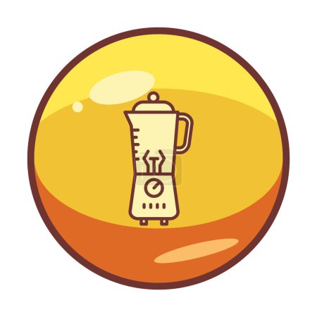 Ilustración de Icono colorido de licuadora para panadería, cocina, ilustración vectorial - Imagen libre de derechos