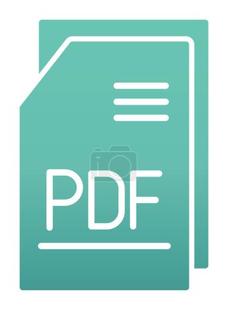 Ilustración de Pdf formato de archivo icono vector ilustración - Imagen libre de derechos