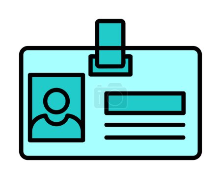 Illustration for Identity card icon, vector illustration simple design - Royalty Free Image