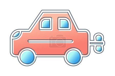 Illustration for Car Toy  icon  isolated n background - Royalty Free Image