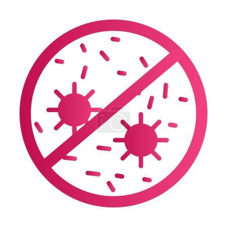 Téléchargez les illustrations : Icône antibactérienne. signe du virus. illustration vectorielle - en licence libre de droit