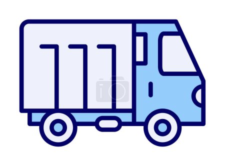 Téléchargez les illustrations : Camion de livraison. icône illustration vecteur - en licence libre de droit