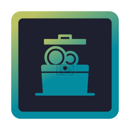dishwasher icon in trendy style isolated background