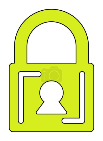 Illustration for Lock icon web simple illustration - Royalty Free Image