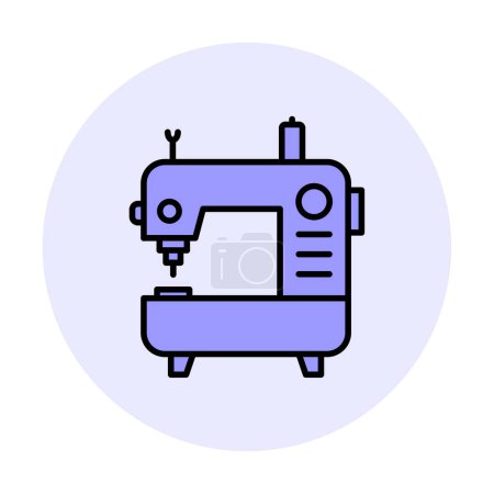 Téléchargez les illustrations : Illustration vectorielle d'icône de machine à coudre - en licence libre de droit