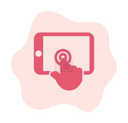 Ilustración de Tableta digital simple icono, ilustración vectorial - Imagen libre de derechos